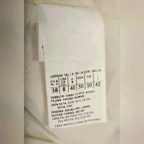 WEEKEND MAX MARA Ivory White  Pleated Silk Knee Length Skirt 8US Medium Italy - Picture 8 of 10